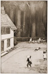 Vang hem, jij bij de heg, illustratie voor Lewis Carrolls Alice